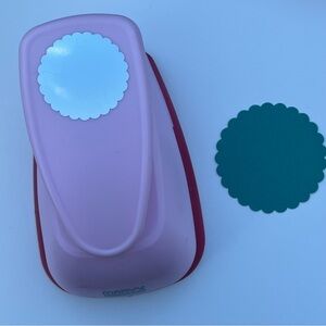 Marvy Uchida Clever Lever 2.5” Scalloped Circle Paper Punch Crafting Card Making